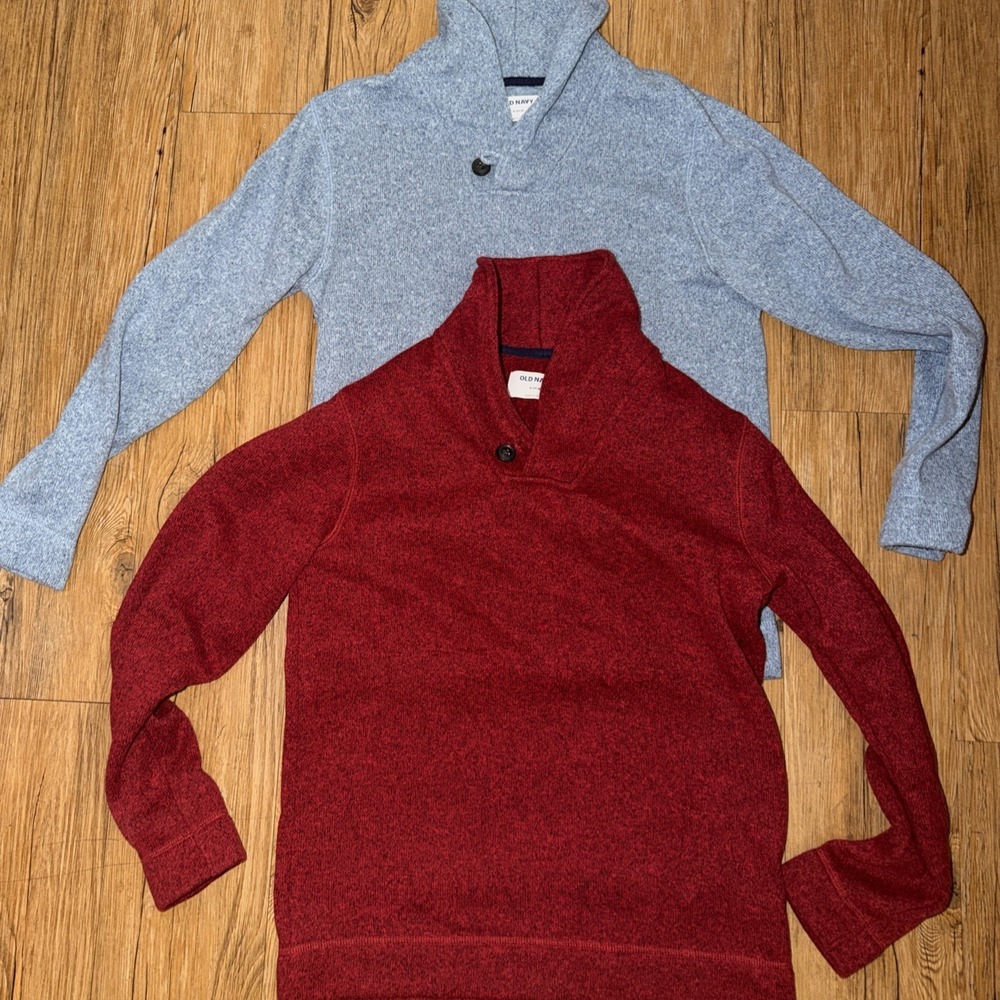 Old Navy Pullover Sweater Adult Size Xs Blue Red Lot Of 2 T17